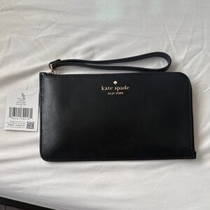 Kate Spade Black and Gray Wristlet
